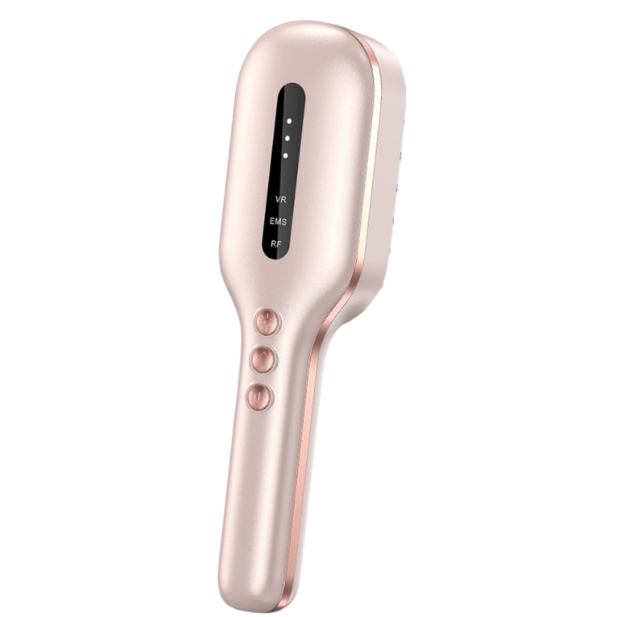 Improve33 ansiktsborste – baksida med kontrollknappar och panel, tydlig vy utan borsthuvud